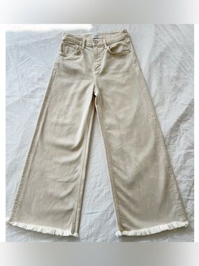 Citizens of Humanity Lyra Wide Leg Crop Raw Hem Jeans | Size 26 | High Rise